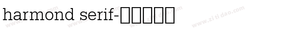 harmond serif字体转换
